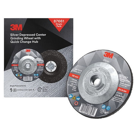 3M 87661 DEPRESSED CENTER WHEELS,4 1/2 IN DIA