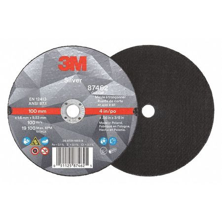 3M 87462 ABRASIVE CUT-OFF WHEEL 36 GRIT 4 DIA.