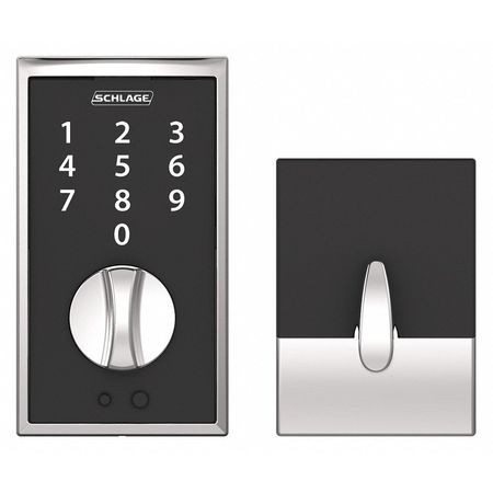 SCHLAGE BE375 CEN 625 ELECTRONIC LOCK DEADBOLT BRIGHT CHROME