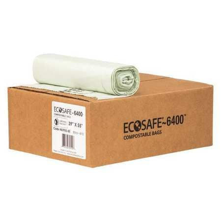 ECOSAFE-6400 HB3955-8 TRASHBAG,45GAL.,GREEN,PK80