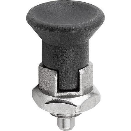 KIPP K0631.18206A5 SPRING PLUNGER 1/2 -13 STAINLESS STEEL