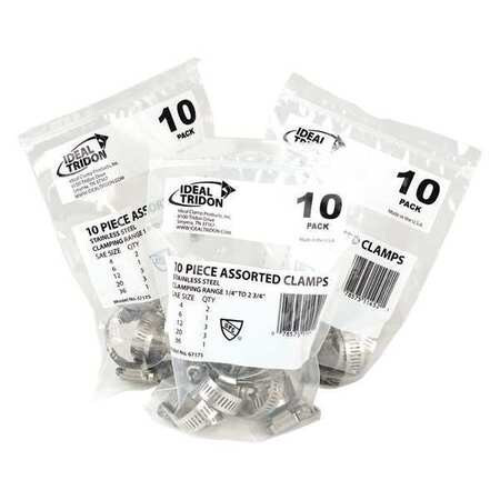 IDEAL TRIDON 671755J HOSE CLAMP ASSORTMENT SS PK10