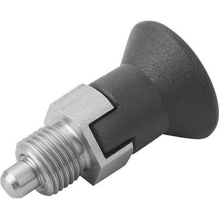 KIPP K0631.17206A5 SPRING PLUNGER 1/2 -13 STAINLESS STEEL