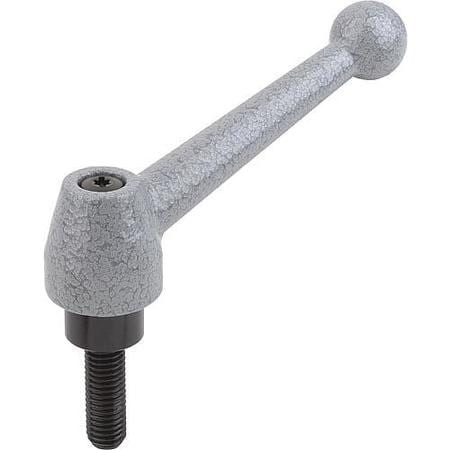 KIPP K0120.1A4X40 ADJUSTABLE HANDLE 3/8 -16 STEEL
