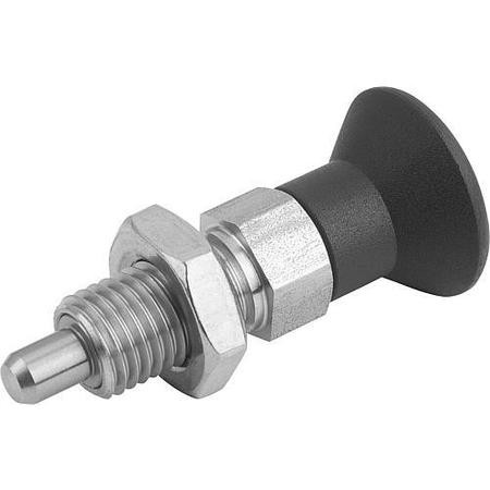 KIPP K0630.202105 SPRING PLUNGER M10X1 STAINLESS STEEL
