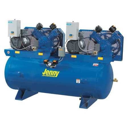 JENNY 2W5B-120-230/1 AIR COMPRESSOR,HORIZ TANK,2 STAGES,10 HP