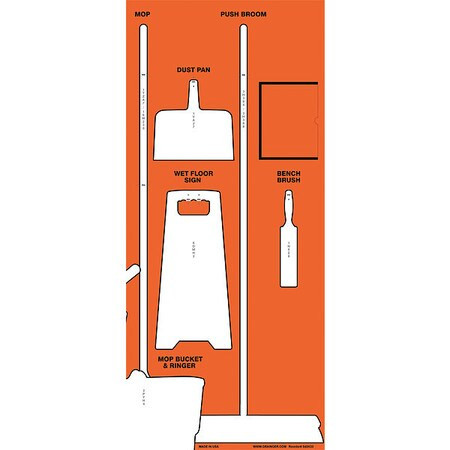 GRAINGER GLOBAL SOURCING GPSM312 SHADOW BOARD CLEANING WHT SHADOW COLOR