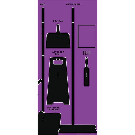 GRAINGER GLOBAL SOURCING GPSM313 SHADOW BOARD CLEANING BLK SHADOW COLOR