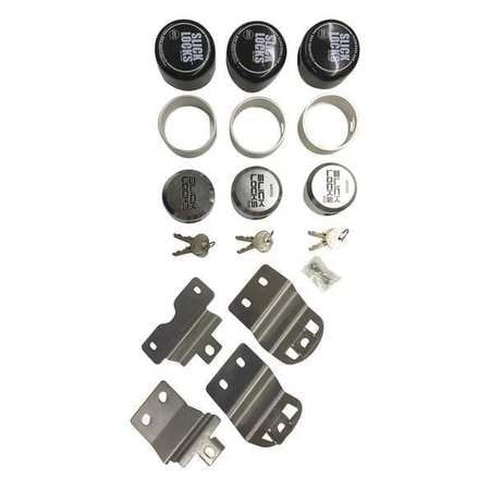 SLICK LOCKS PM-DBL-FVK-SLIDE VEHICLE BRACKET KITS,SS,DOUBLE SLID DOOR