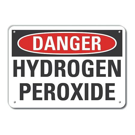 LYLE LCU4-0395-RA_14X10 RFLCT H2O2 DANGER SIGN,10X14IN,ALUM