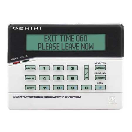BUNN-O-MATIC CORP GEM-RP1CAE2 WIRELESS INTRUSION KEYPAD 5-7/8 W LCD