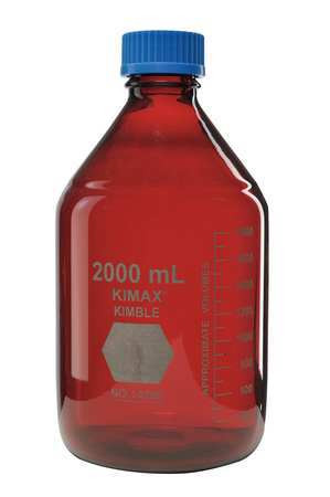 KIMBLE 14399-2000 STORAGE/MEDIA BOTTLE,2000ML,262MM H,