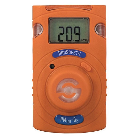 AIMSAFETY PM100-O2 SINGLE GAS DETECTOR O2 GAS 1-9/16 H