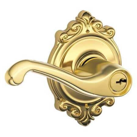SCHLAGE F51A FLA 605 BRK LEVER LOCKSET MECHANICAL ENTRANCE GRD. 2