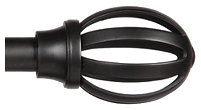 KENNEDY KN75240 ROD CURTAIN BLACK 5/8X36-66IN