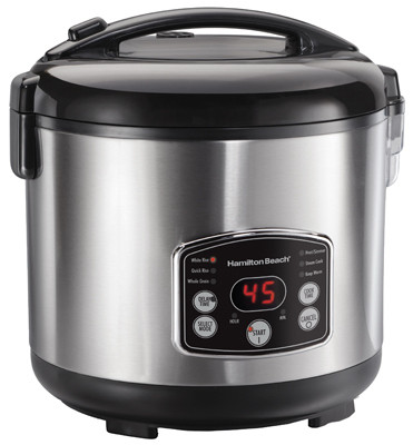 HAMILTON BEACH 37548 DIGITAL SIMPLICITY RICE COOKER/STEAMER, 