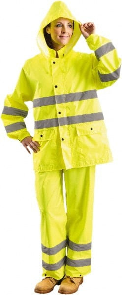 OCCUNOMIX LUX-TRJKT-Y3X SIZE 3XL HI-VIZ YELLOW RAIN JACKET