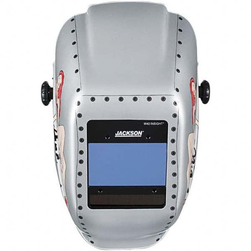 JACKSON SAFETY 46130 WELDING HELMET,SILVER,CLEAR LENS