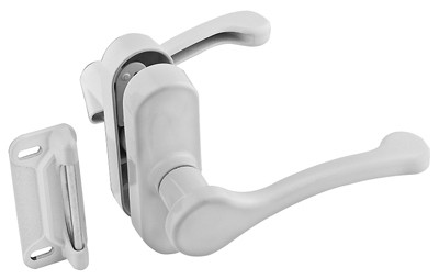 NATIONAL MANUFACTURING SALES CO. N262-196 SCREEN & STORM DOOR LEVER LATCH, WHITE