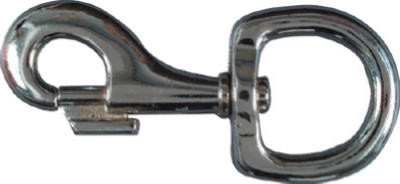 NATIONAL MANUFACTURING SALES CO. N222-612 NICKEL BOLT SNAP, ROUND SWIVEL EYE, 1.25