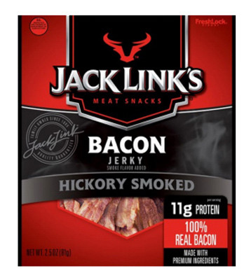 JACK 10000017288 BACON JERKY, HICKORY SMOKED, 2.5-OZ.