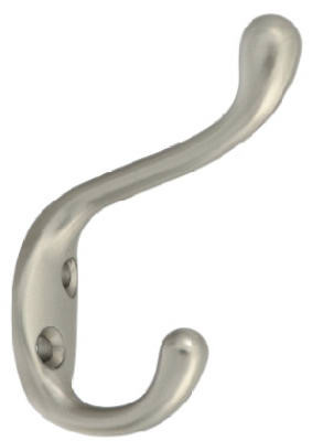 NATIONAL MANUFACTURING SALES CO. N331-009 HAT & COAT HOOK, HEAVY-DUTY, SATIN NICKE