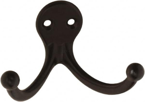 NATIONAL MANUFACTURING SALES CO. N330-829 WALL HOOK FOR CLOTHES, DOUBLE PRONG, OIL
