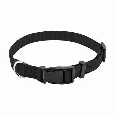 WESTMINSTER PET PRODUCTS PE223873 DOG COLLAR, ADJUSTABLE, BLACK NYLON, QUA