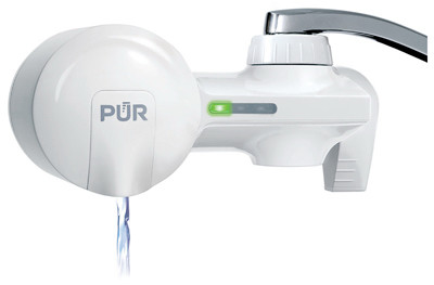 KAZ USA, INC. PFM150W HORIZONTAL FAUCET-MOUNT WATER FILTER, WH
