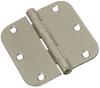 NATIONAL MANUFACTURING SALES CO. N830-328 DOOR HINGE, INTERIOR, ROUND-EDGE, SATIN 