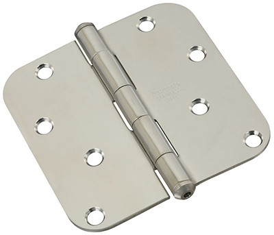 NATIONAL MANUFACTURING SALES CO. N830-270 DOOR HINGE, INTERIOR, ROUND-EDGE, STAINL