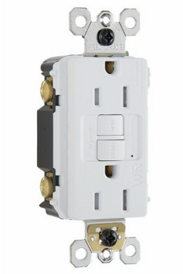 PASS & SEYMOUR 1597TRWRWCCD4 GFCI RECEPTACLE, 15A, WHITE
