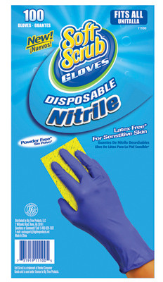 BIG TIME PRODUCTS LLC 11100-16 DISPOSABLE NITRILE GLOVES, LATEX & POWDE