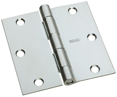 NATIONAL MANUFACTURING SALES CO. N830-196 DOOR HINGE, INTERIOR, SQUARE-EDGE, ZINC,