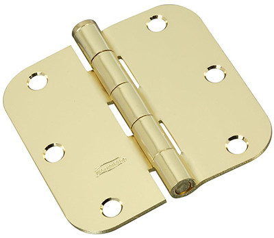 NATIONAL MANUFACTURING SALES CO. N830-322 DOOR HINGE, INTERIOR, ROUND-EDGE, BRIGHT