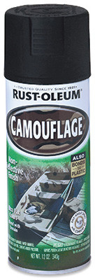 RUST-OLEUM 1916-830 SPECIALTY CAMOUFLAGE SPRAY PAINT, BLACK,
