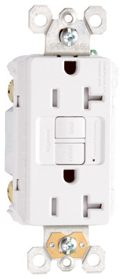 PASS & SEYMOUR 2097TRWCCD12 GFCI RECEPTACLE, DUPLEX, 20A, WHITE