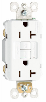 PASS & SEYMOUR 2097WCCD12 GFCI OUTLET, HEAVY DUTY, 20A, WHITE