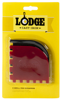 LODGE MFG CO SCRAPERGPK GRILL PAN SCRAPER, POLYCARBONATE, 2-PK.