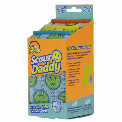 SCRUB DADDY INC SCRDDY3CTX12 SCOURING PAD, 3-CT.