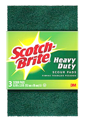 3M 223-10 SCOURING PADS, 3-PK.