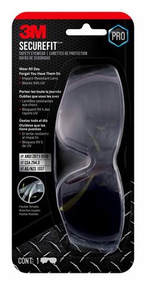 3M SF400G-WV-6-PS SAFETY GLASSES, BLACK/GREEN