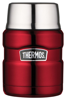 THERMOS SK3000CRTRI4 SS FOOD JAR W/FOLDING SPOON,CRANBERRY