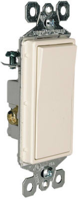 PASS & SEYMOUR TM873LACC10 3-WAY DECORATOR WALL SWITCH, 15A, LIGHT 