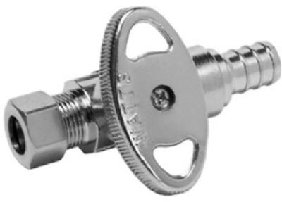 SHARKBITE 23057LF STRAIGHT STOP VALVE, 1/2-IN. BRASS BARB 