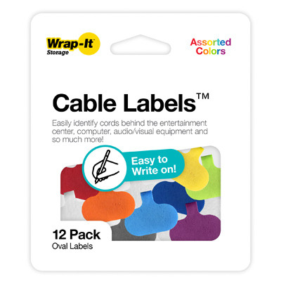 JJAAMM LLC 412-CL-V-MC CABLE LABELS, ASSORTED, 10-PK.