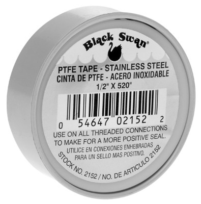 BLACK SWAN MFG. CO. 02152 BLACK SWAN PTFE - TAPE - GRAY STAINLESS 