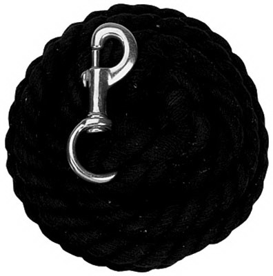WEAVER LEATHER LLC 35-1910-BK HORSE LEAD ROPE, BLACK COTTON, 5/8-IN. X
