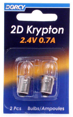 DORCY INTERNATIONAL 41-1660 DORCY 2D KRYPTON 2.4V 0.7A FLASHLIGHT BU