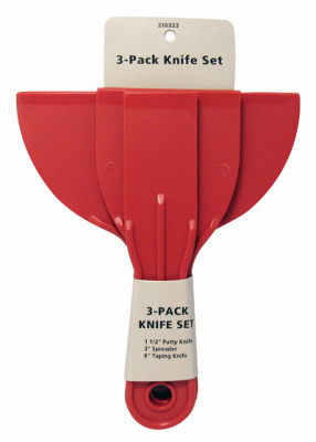 RED DEVIL INC 4718TV PLASTIC PUTTY KNIFE, 3-PK.